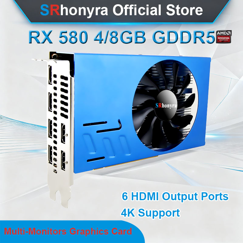 Rx 580 8Gb 2048Sp Gpu - Tarjeta Gráfica SRhonyra AMD RX580 4/8GB,