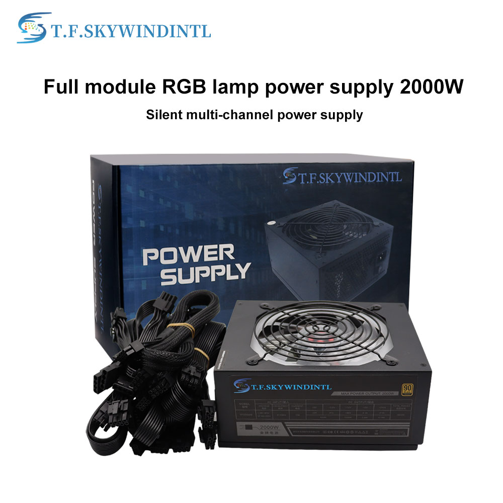 2000W Atx Mining Power Supply - Fuente de alimentación de 2000W RGB,