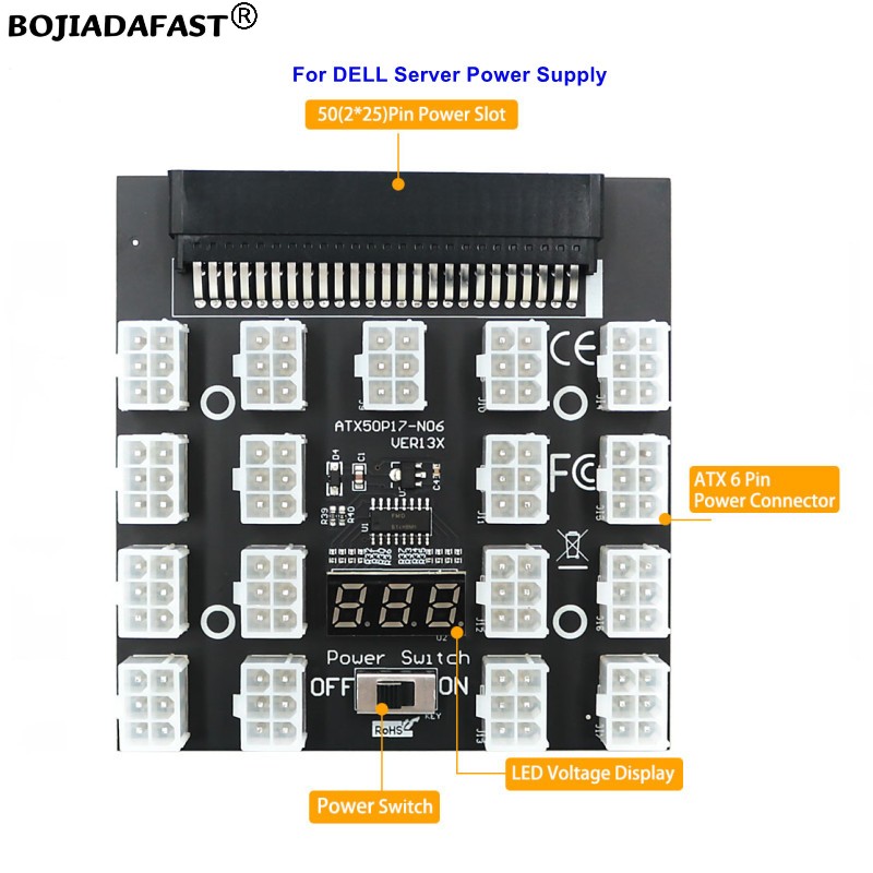 2400W Server Psu Breakout Board - Adaptador de placa de conexión de
