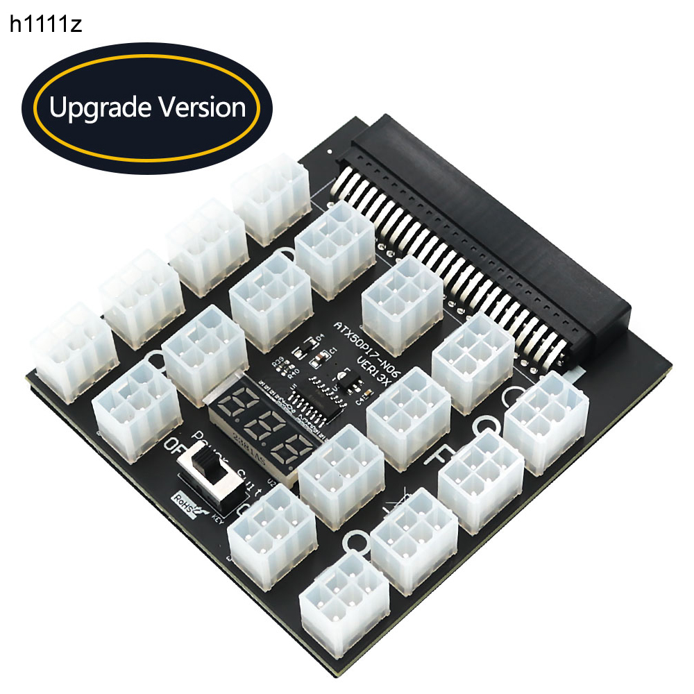 PCI-E 12V 50Pin a ATX 17x6Pin  - 2400W Server Psu Breakout Board reseña y precio