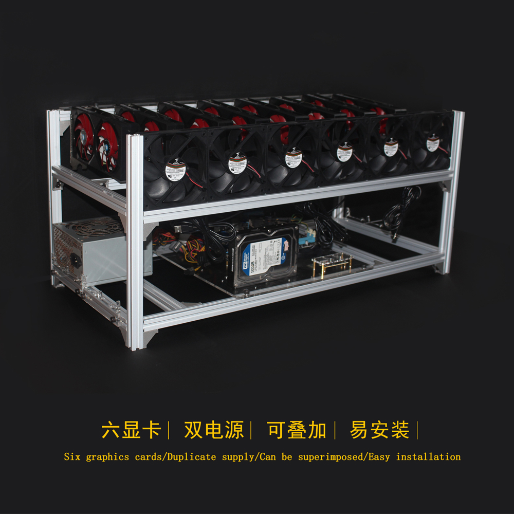 6 8 12 19 GPU Miner Mining Rig - 12 Gpu Open Air Frame Case reseña y precio
